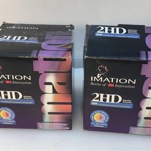 IMATION 3.5INCH FLOPPY DISKETTES IBM FORMATTED DS/HD 2 BOXES ONE 25 ONE WITH 16